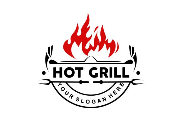 BBQ Hot Grill Logo Barbeque Typography Review