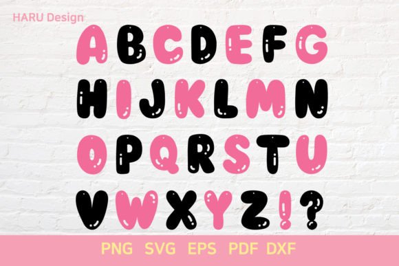 Bubble Font Alphabet Earring for Graphics and Crafts