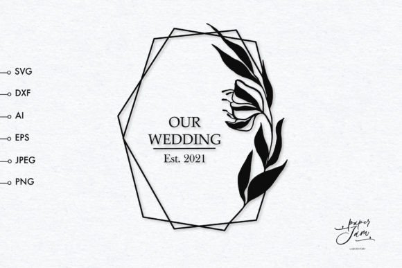 Graceful Wedding Monogram Svg for Crafts and Graphics