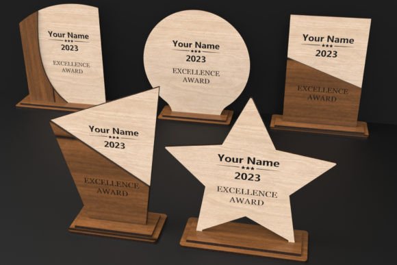 Laser Cut Award Trophy Svg Files for Ornaments