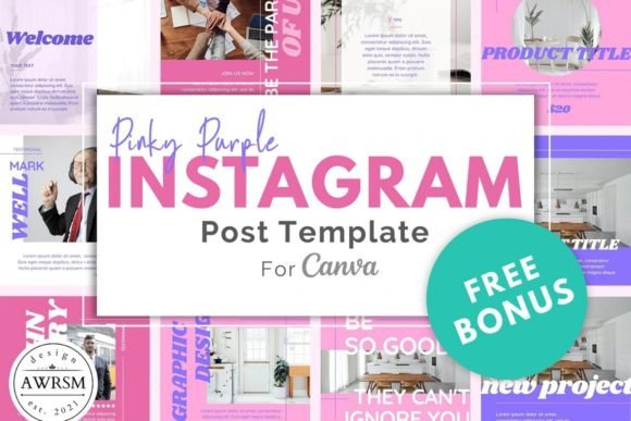 Pink Beauty Instagram Template Canva for Graphics