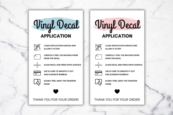 Reviewing Vinyl Decal Instructions Care Card for Embroidery