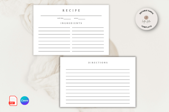 Simple Kitchen Recipe Card Template: A Designer's Review of Graphics and Print Templates