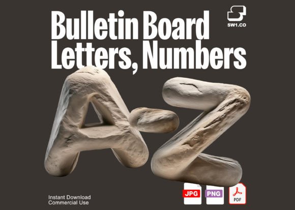 Stone Alphabet and Number a-z,0-9 for Graphics and Illustrations