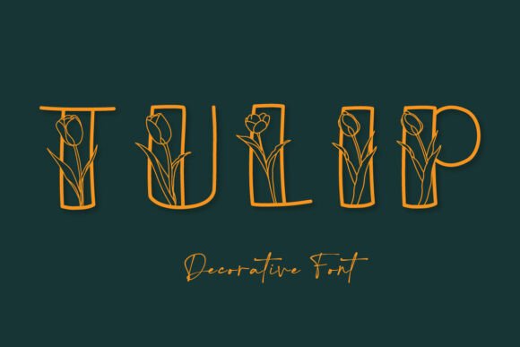 Tulip Floral Alphabet SVG,PNG for Graphics and Crafts