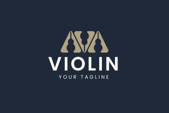 Violin Logo Vector Icon Illustration for Graphics and Logos